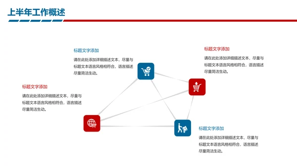 时尚精美上半年年中工作报告及下半年工作计划PPT模板