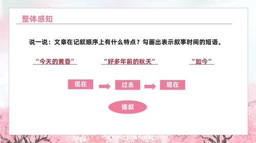 粉色水彩水墨一颗小桃树课件PPT七年级语文下册PPT七年级下册语文课件