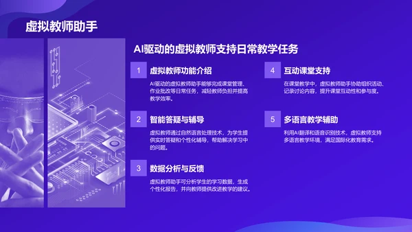 紫色科技风教育培训AI技术PPT模板