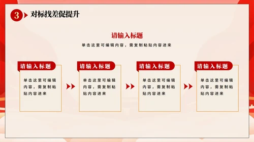 红色渐变喜庆党政风党课党建PPT模板