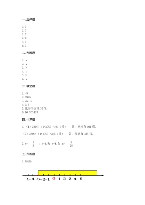 伊春市汤旺河区六年级下册数学期末测试卷必考题.docx