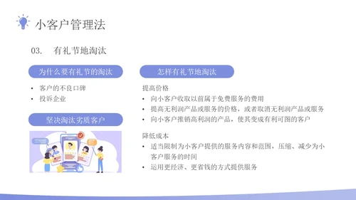 蓝色插画风客户分级管理企业员工培训PPT课件
