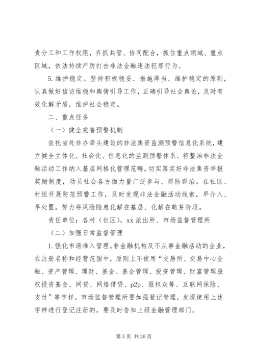 风石堰镇开展非法集资问题专项整治活动工作方案.docx