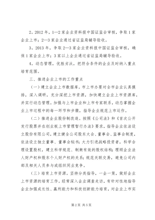 企业上市融资安排意见.docx