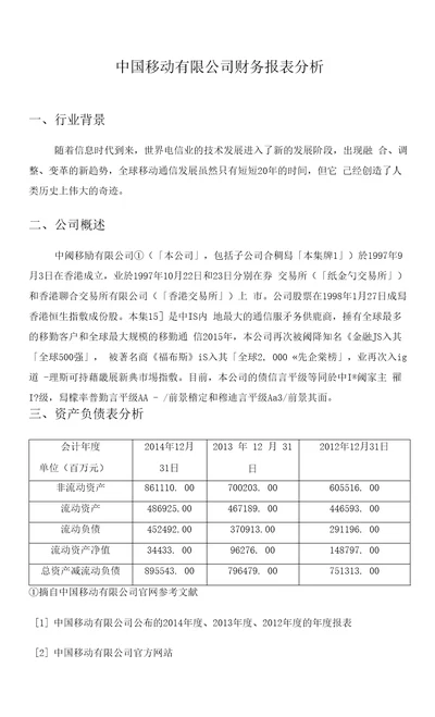 财务报表分析报告