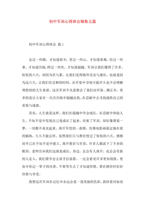 初中军训心得体会锦集五篇（一）.docx