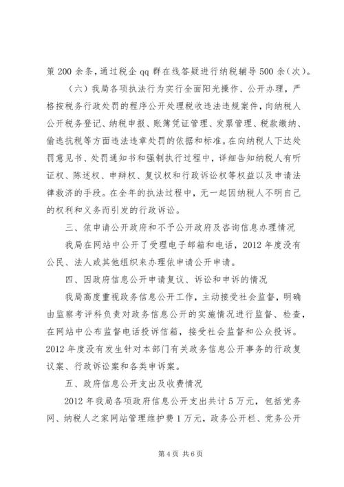 地税局政务信息公开工作汇报.docx