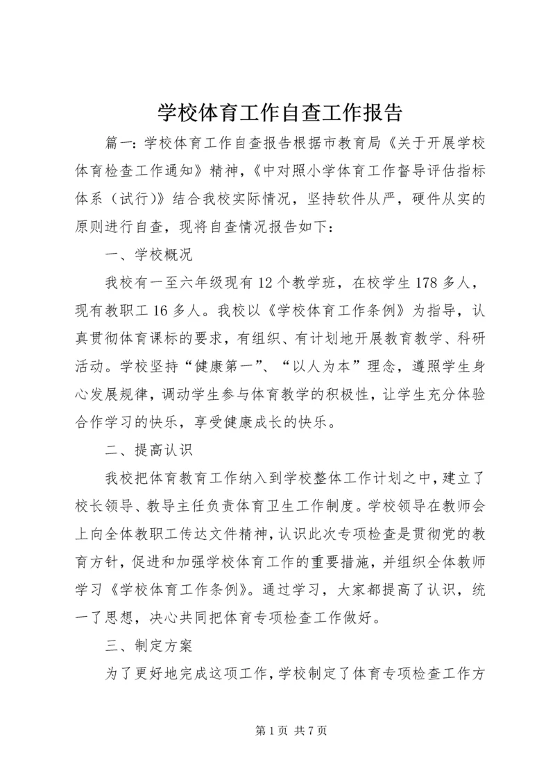 学校体育工作自查工作报告.docx