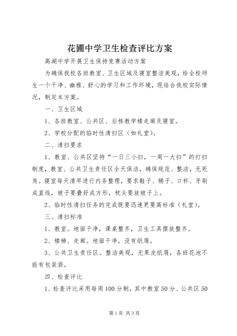 花圃中学卫生检查评比方案 (3).docx