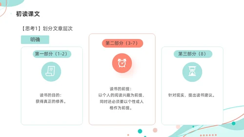 简约风几何线条读书的目的和前提统编版高中语文必修PPT课件