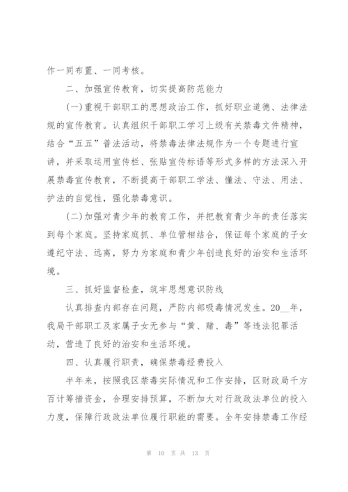 2022年上半年禁毒工作总结范文5篇.docx