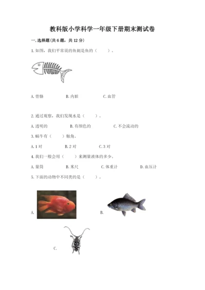 教科版小学科学一年级下册期末测试卷标准卷.docx