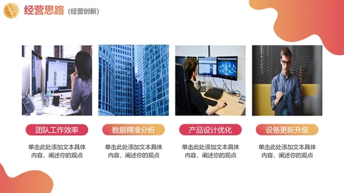 简约渐变商务经营业绩分析报告PPT模板