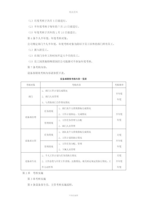 设备部绩效考核制度.docx