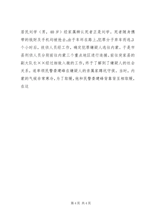 公安局刑警大队副大队长先进事迹材料 (2).docx