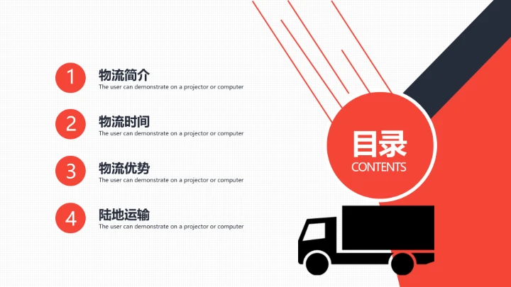 物流行业货运物流运输公司企业介绍简介PPT模版