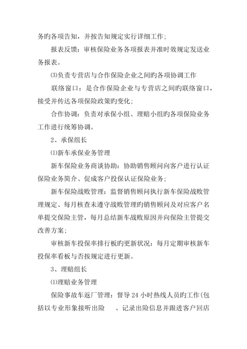 四S店保险专员岗位职责.docx
