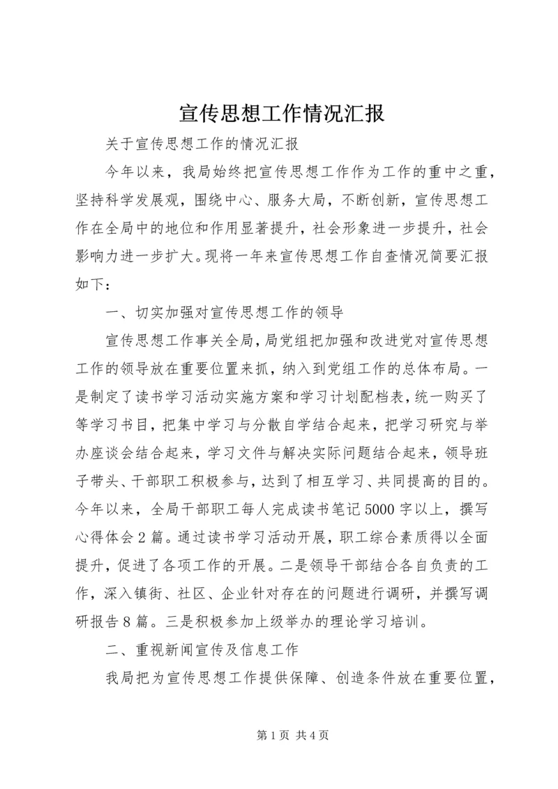 宣传思想工作情况汇报 (4).docx