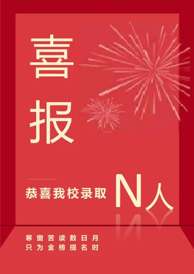 庆祝学生录取高考喜报word模板