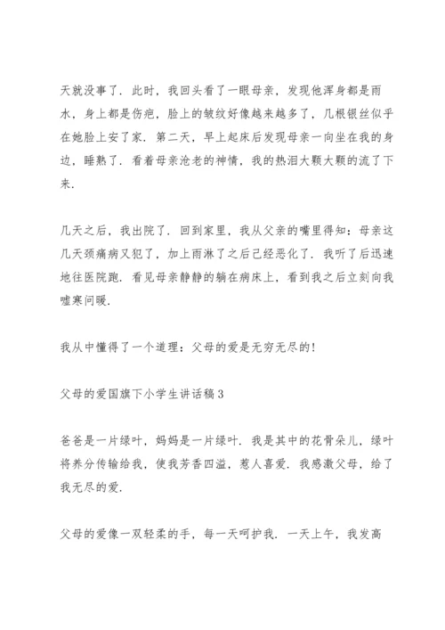 父母的爱国旗下小学生讲话稿范文.docx