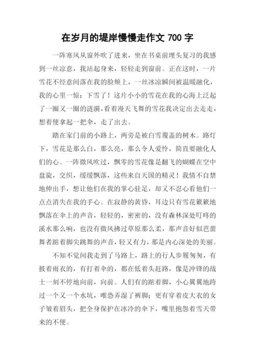 在岁月的堤岸慢慢走作文700字.docx