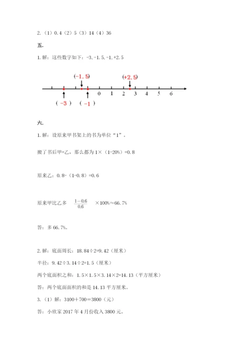 苏教版六年级数学小升初试卷【精练】.docx