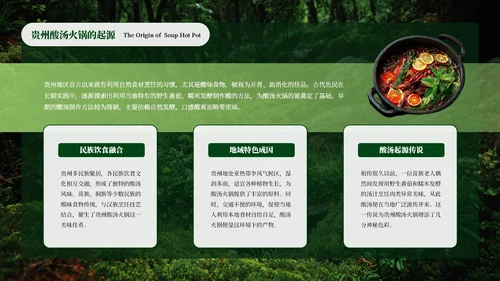 绿色创意风贵州酸汤火锅PPT模板