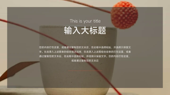 红色大图创意创业融资计划书PPT模板