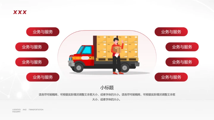 物流行业货运物流运输公司企业介绍简介PPT模版1