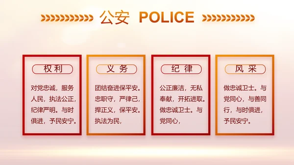 红色大气公安警察年终工作计划动态PPT