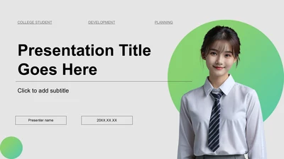 绿色商务风大学生职业发展规划PPT主题