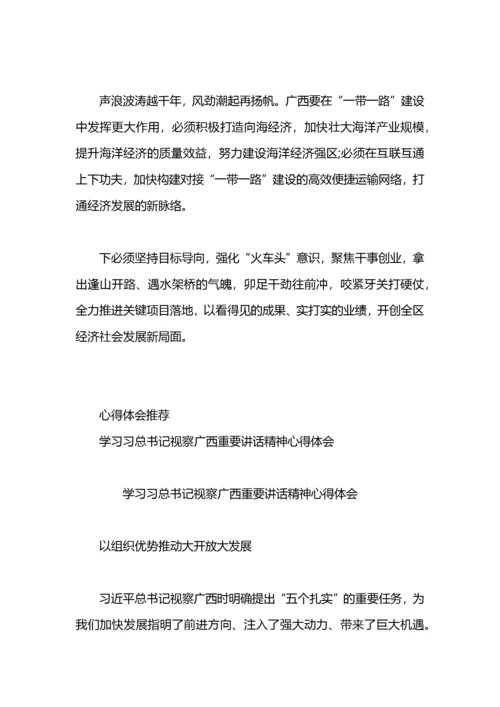 学习视察广西重要讲话精神心得体会.docx