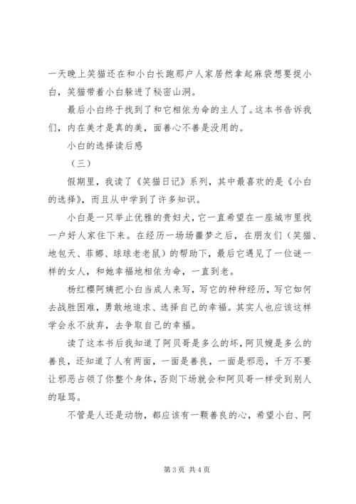 小白的选择读后感 (5).docx