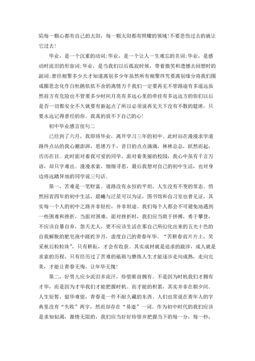 初中的毕业感言.docx