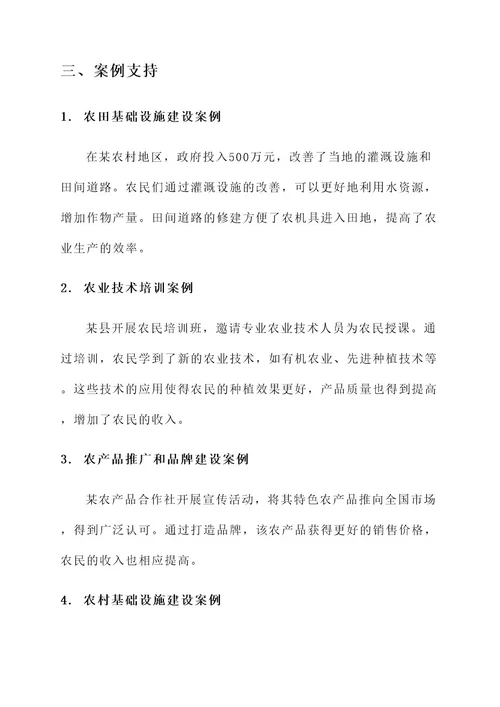 助农项目支出方案