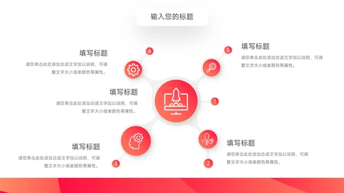 红色极简主义个人述职报告PPT模板