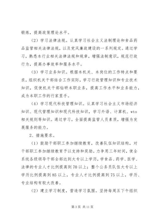 药监局创建“学习型、法治型、服务型机关”实施方案 (9).docx