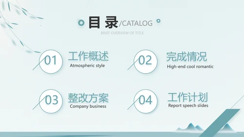 绿色中国风茶文化工作报告动态PPT