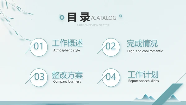 绿色中国风茶文化工作报告动态PPT