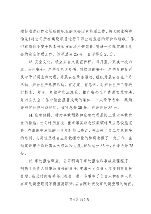 安全生产标准化三级达标认证自评报告 (2).docx