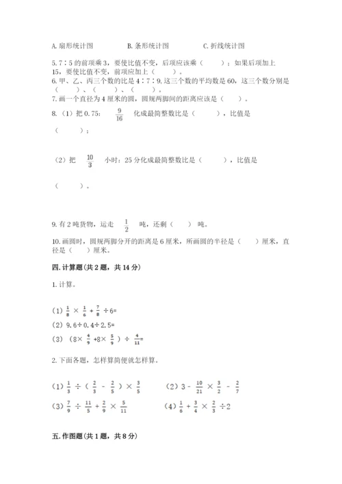 人教版六年级上册数学期末测试卷附下载答案.docx