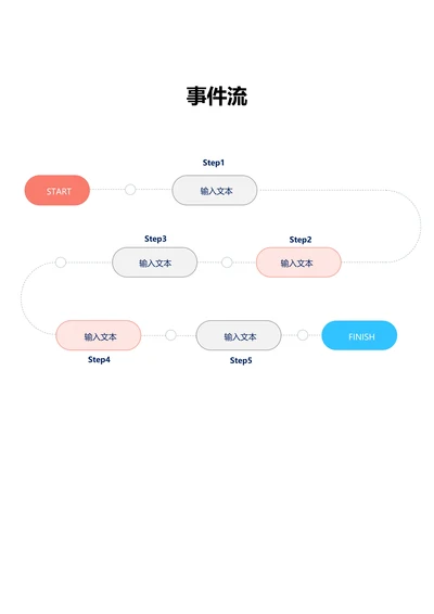 红色简约通用事件流