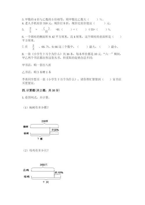 苏教版六年级下册数学期中测试卷（考点提分）.docx