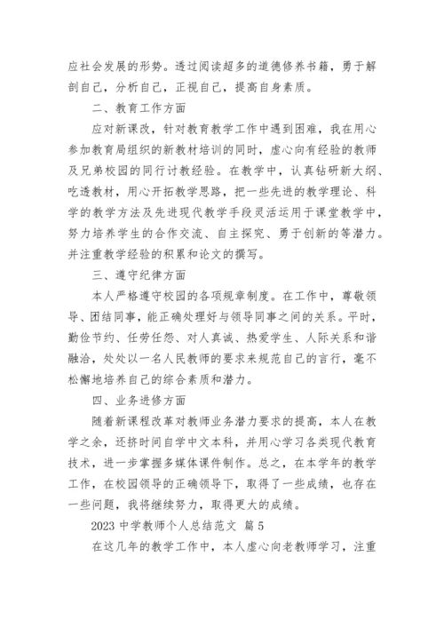 2023中学教师个人总结范文.docx