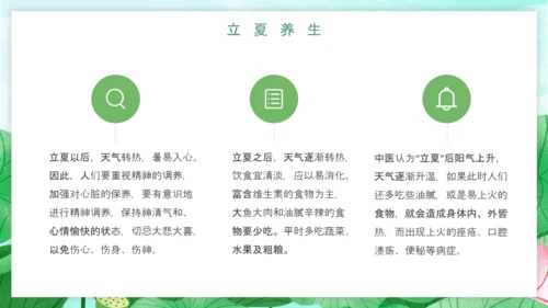 立夏习俗文化荷花池避暑PPT模板