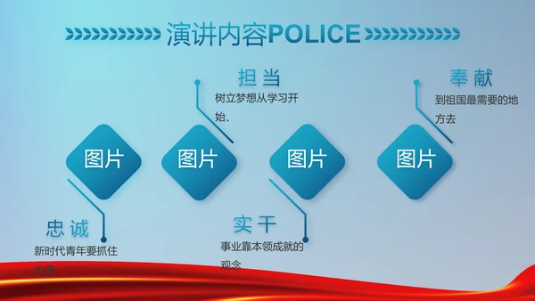 蓝色大气公安办理治安案件动态PPT模板