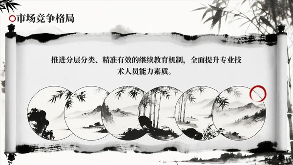 黑色水墨风教师培训会PPT模板