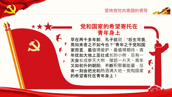 在庆祝共青团成立100周年大会上的讲话PPT