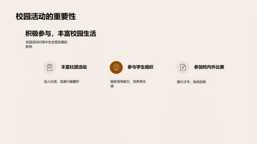 高中生活成长指南PPT模板