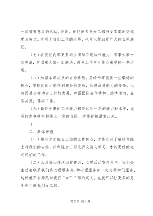 社会实践部五月份工作计划 (5).docx